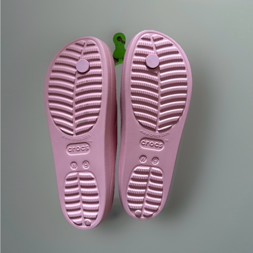 NEW 🩴 Crocs Flip Flops Platform Petal Pink 9 - Picture 5 of 5